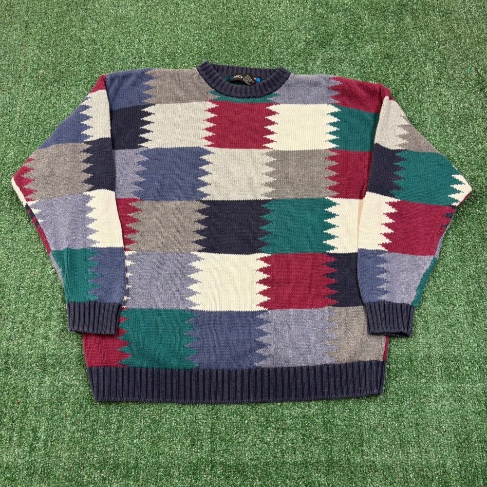 Vintage 90s Architect Colorblock Sweater